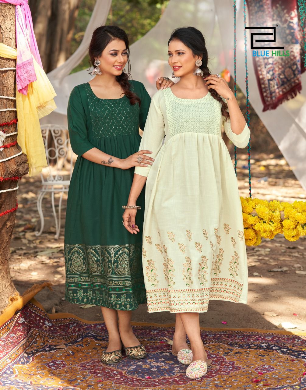Blue Hills Trend 20 New Designer Regular Wear Rayon Printed Kurti Collection